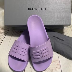 Balenciaga LILAC BB Pool slides